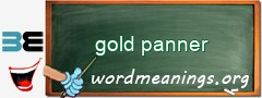 WordMeaning blackboard for gold panner